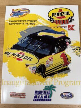 1999 Pennzoil 400 & Miami 300 Homestead Miami Speedway Inaugural Event Program